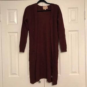 Maroon cardigan
